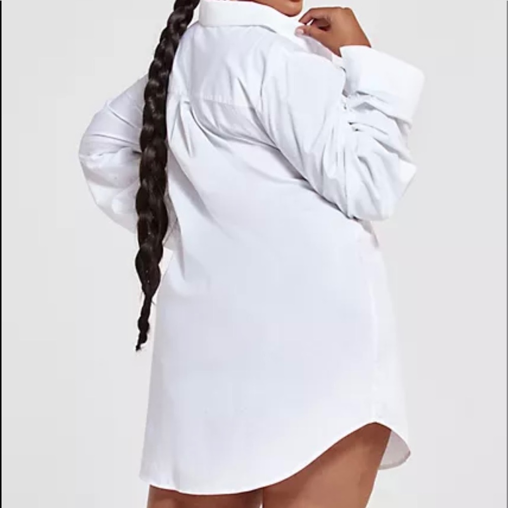 White button up . Shirt dress